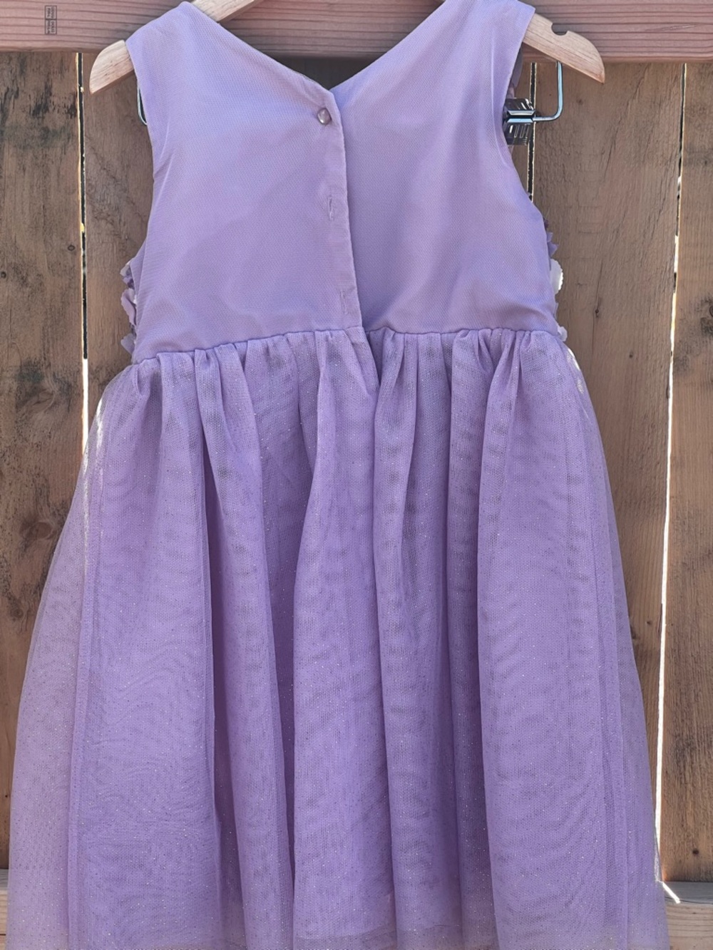 H&M tulle dress with a rosette-embellished bodice Lilac - Picture 8 of 8